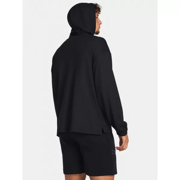  Muški sweatshirt UNDER ARMOUR UA RIVAL WAFFLE HOODIE 1383108-001 CRNA 