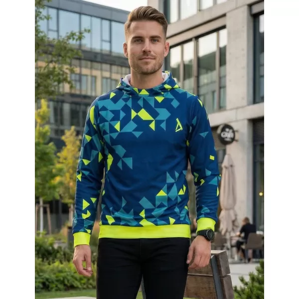  Muška premium funkcionalna majica ALTISPORT VOJ/ALM108MI01 MORNARSKO-NEON ŽUTA 