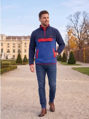 Muška majica od flisa ALTISPORT GARM PLAVO/CRVENO