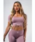 Oblikujući bešavni crop top FLOW SEAMLESS 499 PINK Nebbia