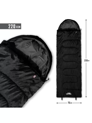Vreća za spavanje PENTAGON SENTINEL SLEEPING BAG 220GR/M² D19001 CRNA