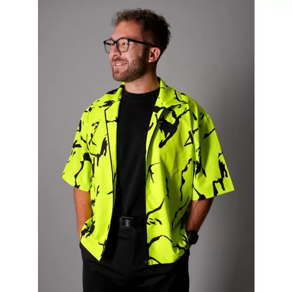  Muška vrhunska košulja ALTISPORT VOJ/ALM052KOS01 NEON ZELENA 