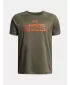 Majica za dječake UNDER ARMOUR UA TECH SPLIT WORDMARK SS 1383010-390 ZELENA