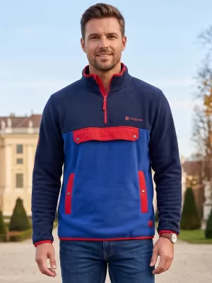 Muška majica od flisa ALTISPORT GARM PLAVO/CRVENO