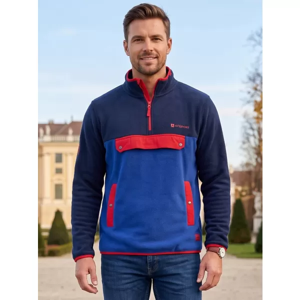  Muška majica od flisa ALTISPORT GARM PLAVO/CRVENO 