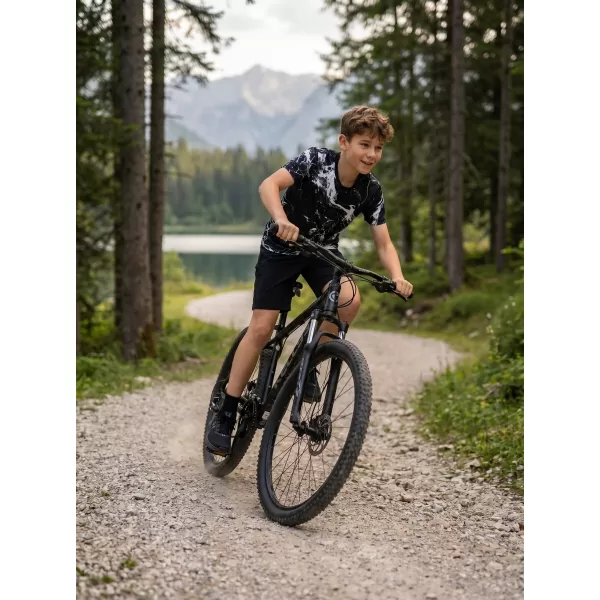  Dječja premium funkcionalna majica ALTISPORT VOJ/ALK071TR01 CRNO-BIJELO 