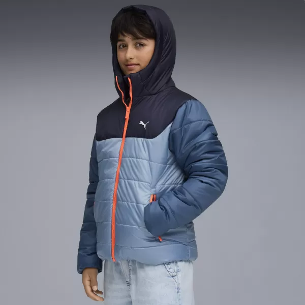  Jakna PUMA ESS HOODED PADDED JACKET 68522634 HLADNO PLAVA 