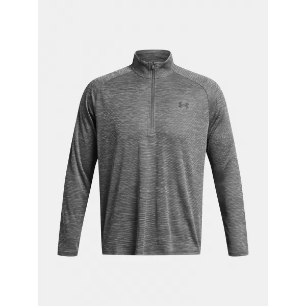  Muška majica kratkih rukava UNDER ARMOUR UA TECH TEXTURED 1/2 ZIP 1382797-025 SIVA 