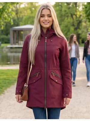 Ženska softshell jakna ALTISPORT GEMEE TAMNOCRVENA