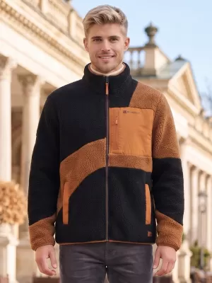 Muška majica od flisa ALTISPORT GANAN CRNA/SMEĐA
