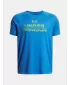 Majica za dječake UNDER ARMOUR UA TECH SPLIT WORDMARK SS 1383010-402 PLAVA