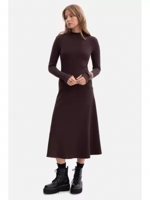 Haljina BEWEAR B299 TAMNA ČOKOLADA