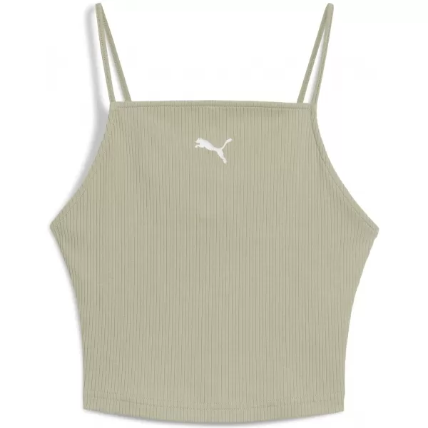 Ženska majica bez rukava PUMA WARDROBE ESS RIBBED TANK TOP 62977182 LUX VOJSKA 