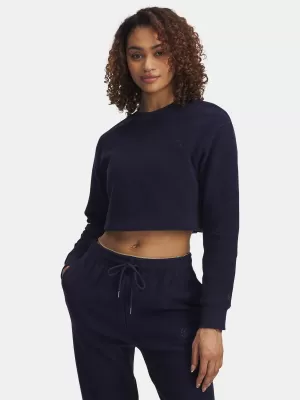 Ženski sweatshirt UNDER ARMOUR ICON TERRY VARSITY CREW PLAVA
