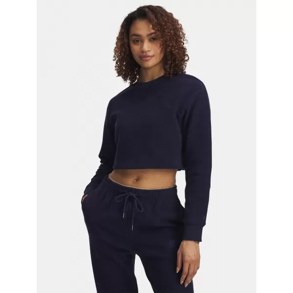  Ženski sweatshirt UNDER ARMOUR ICON TERRY VARSITY CREW PLAVA 