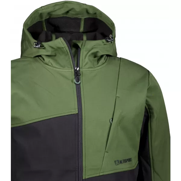  Muška softshell jakna ALTISPORT GAN KAKI/CRNA 