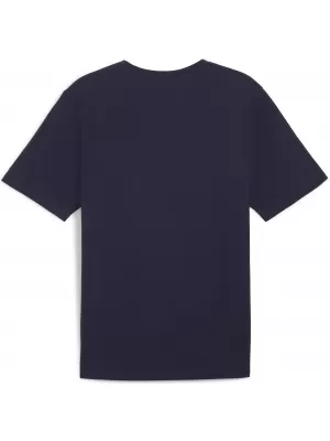 Muški dres PUMA TEAMRISE LOGO JERSEY COTTON 658705_06 PUMA MORNARICA/PUMA BIJELA