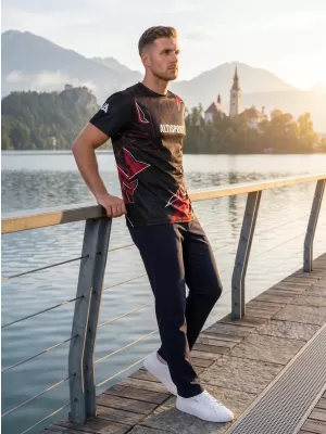 Vrhunska muška košulja za slobodno vrijeme ALTISPORT VOJ/ALM123TR06 CRNO-CRVENA