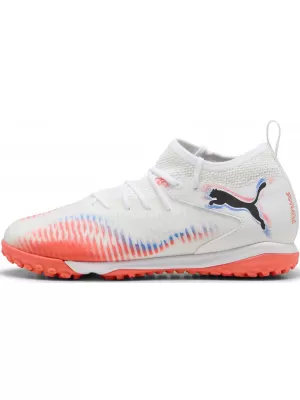 Dječje cipele PUMA FUTURE 8 MATCH TT + MID JR 10861601 WHITE/ BIJELA/PUMA CRNO/BLISTAVO CRVENO