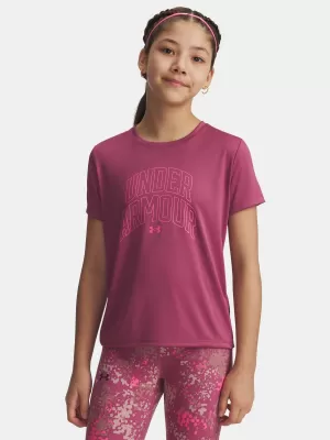 Majica za djevojčice UNDER ARMOUR TECH VARSITY GRAPHIC SS 6007917-659 CRVENA
