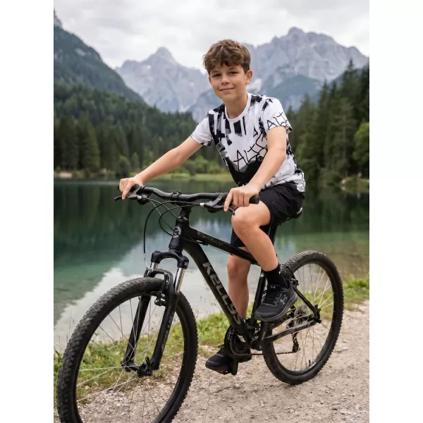  Dječja premium funkcionalna majica ALTISPORT VOJ/ALK076TR01 CRNO-BIJELO 
