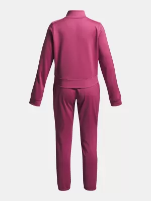 Komplet za djevojčice UNDER ARMOUR UA ICON KNIT CROP TRACKSUIT 1386528-659 CRVENA