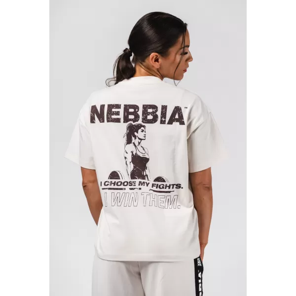  Oversized majica RESET 491 CREAM Nebbia 