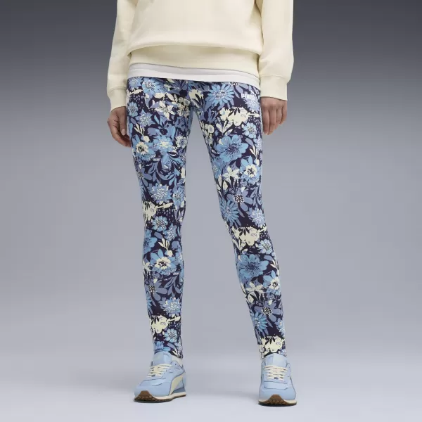  Ženske tajice PUMA ESS NATURE 2 0 AOP LEGGINGS 68808034 HLADNA PLAVA 