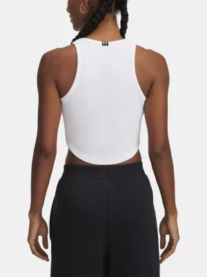 Ženska majica bez rukava UNDER ARMOUR UA RIVAL RIB TANK 1389798-100 BIJELA
