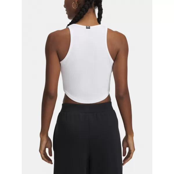  Ženska majica bez rukava UNDER ARMOUR UA RIVAL RIB TANK 1389798-100 BIJELA 