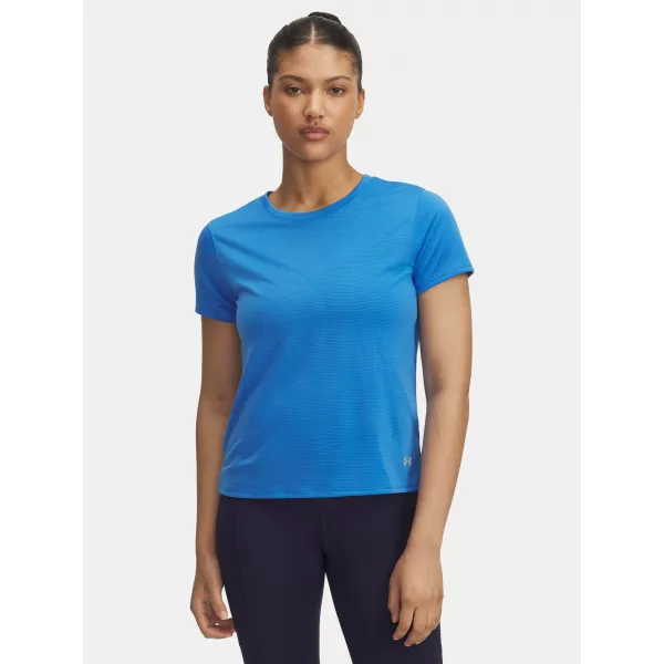  Ženska majica kratkih rukava UNDER ARMOUR UA LAUNCH SHORTSLEEVE 1382434-402 PLAVA 