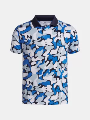 Majica za dječake UNDER ARMOUR UA MATCHPLAY PRINTED POLO 1377349-412 PLAVA