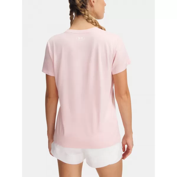  Ženska majica kratkih rukava UNDER ARMOUR TECH SSV- TWIST 1384227-647 RUŽIČASTA 