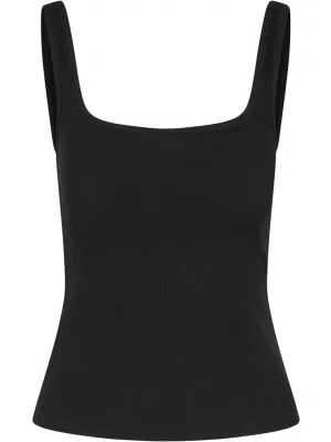 Ženska majica bez rukava URBAN CLASSICS TB7513A CRNA/PUDER PLAVA