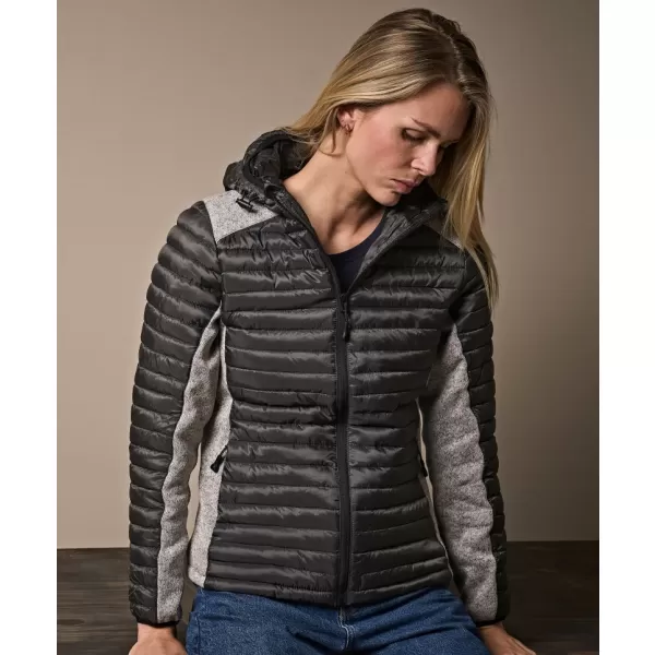  Ženska jakna TEE JAYS | TJ 9611 CRNO/CRNI MELANGE 