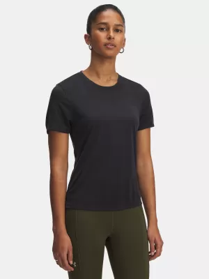 Ženska majica kratkih rukava UNDER ARMOUR UA LAUNCH JACQUARD SS 6005096-004 CRNA