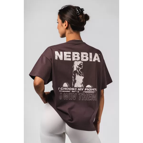  Oversized majica RESET 491 TAMNO SMEĐA Nebbia 
