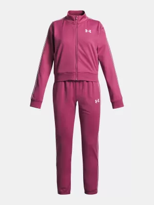 Komplet za djevojčice UNDER ARMOUR UA ICON KNIT CROP TRACKSUIT 1386528-659 CRVENA