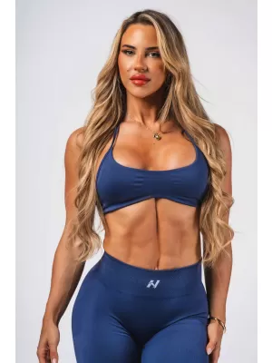Bešavni sportski grudnjak na podizanje FLOW SEAMLESS 495 PLAVI Nebbia