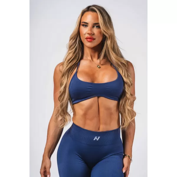  Bešavni sportski grudnjak na podizanje FLOW SEAMLESS 495 PLAVI Nebbia 
