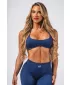 Bešavni sportski grudnjak na podizanje FLOW SEAMLESS 495 PLAVI Nebbia