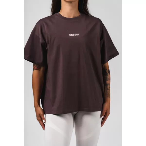  Oversized majica RESET 491 TAMNO SMEĐA Nebbia 