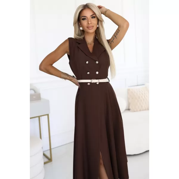  Haljina NUMOCO 596-4 ČOKOLADA 