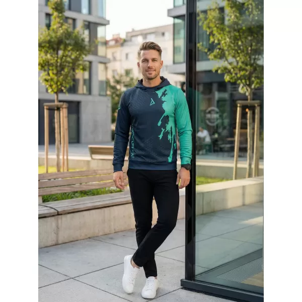  Muška premium funkcionalna majica ALTISPORT VOJ/ALM112MI01 CRNO-TIRKIZNA 