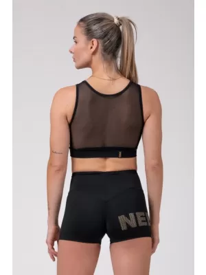 Zlatni mrežasti mini top 830 BLACK Nebbia