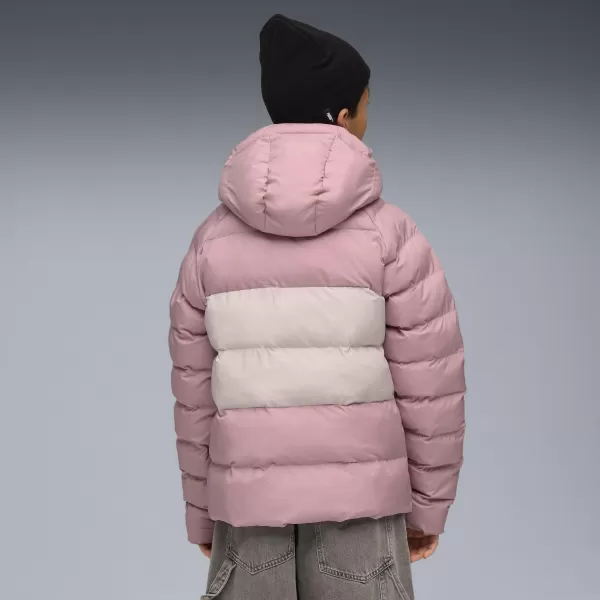  Dječja jakna PUMA SYNTHETIC HOODED PUFFER JACKET 68840465 STALOŽENO RUŽIČASTO 