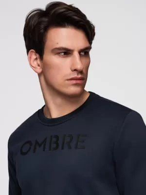 Muški sweatshirt OMBRE B1711 TAMNOPLAVA