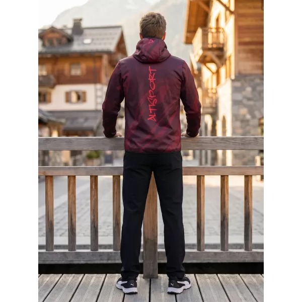  Muška vrhunska softshell jakna ALTISPORT VOJ/ALM072JACK01 VINO/CRVENO 