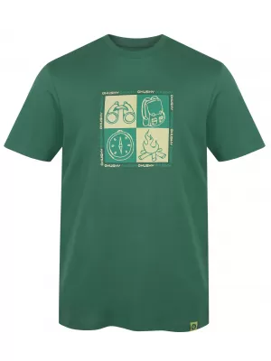 Muška majica kratkih rukava HUSKY TEE SQUARE M ZELENA