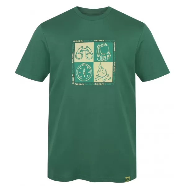  Muška majica kratkih rukava HUSKY TEE SQUARE M ZELENA 